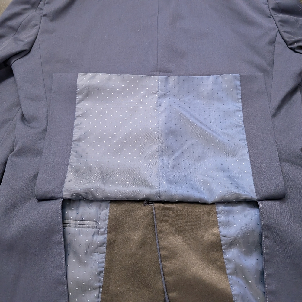 JF J.Ferrar Classic Blue Tuxedo with Black Vest - Picture 13 of 13